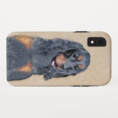 Gordon Setter'絵画s – かわいいオリジナルドッグアート Case-Mate iPhoneケース (裏面(横))