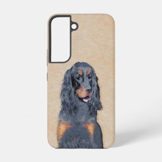 Gordon Setter'絵画s – かわいいオリジナルドッグアート Samsung Galaxyケース (裏面)