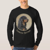 Gordon Setter'絵画s – かわいいオリジナルドッグアート Tシャツ (正面)