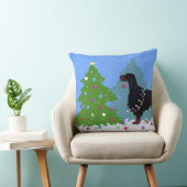 Gordon Setter飾のForの木 クッション (椅子)