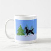 Gordon Setter飾のForの木 コーヒーマグカップ (左)