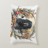 Gordon Setter Christmas Joy – Seasonal Dog Art アクセントクッション (裏面(縦))