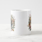 Gordon Setter Christmas Joy – Seasonal Dog Art ジャンボコーヒーマグカップ (正面)