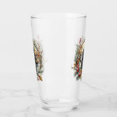 Gordon Setter Christmas Joy – Seasonal Dog Art タンブラーグラス (左)