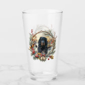 Gordon Setter Christmas Joy – Seasonal Dog Art タンブラーグラス (正面)