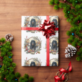 Gordon Setter Christmas Joy – Seasonal Dog Art ラッピングペーパー