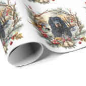 Gordon Setter Christmas Joy – Seasonal Dog Art ラッピングペーパー (ロールコーナー)