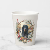 Gordon Setter Christmas Joy – Seasonal Dog Art 紙コップ (裏面)