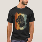 Gordon Setter Dog Retro Design Tシャツ (正面)
