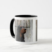 Gordon Setter Head 絵画's on a Ceramic Mag マグカップ (正面左)