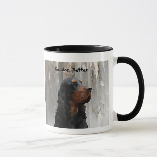 Gordon Setter Head Painting on a Ceramic Mug マグカップ (右)