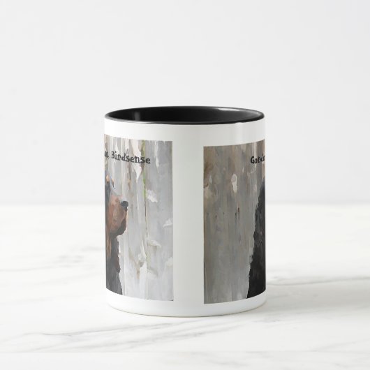 Gordon Setter Head Painting on a Ceramic Mug マグカップ (中央)