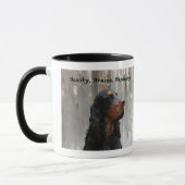 Gordon Setter Head Painting on a Ceramic Mug マグカップ (左)