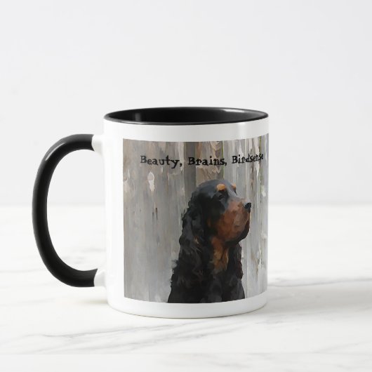 Gordon Setter Head Painting on a Ceramic Mug マグカップ (左)