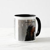 Gordon Setter Head Painting on a Ceramic Mug マグカップ (正面右)