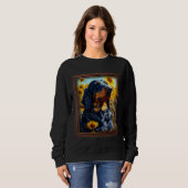 Gordon Setter Painting Sunflower Flower Mom Women  スウェットシャツ (正面フル)