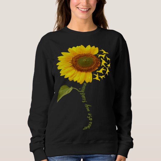 Gordon Setter Sunflower スウェットシャツ (正面)