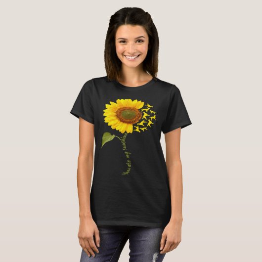 Gordon Setter Sunflower Tシャツ (正面フル)