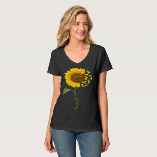 Gordon Setter Sunflower Tシャツ (正面フル)