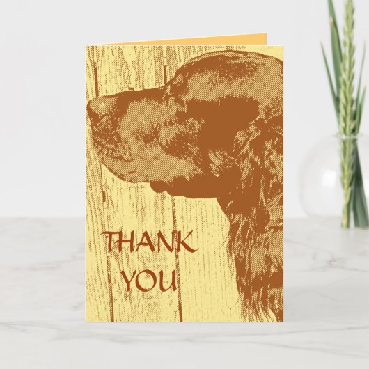 Gordon Setter Thank You Note Card サンキューカード (正面)