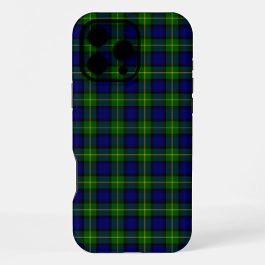 Gordon tartan blue green plaid iPhoneケース (裏面)
