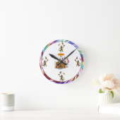 Gordy, goanna juggler ラウンド壁時計 (ホーム)