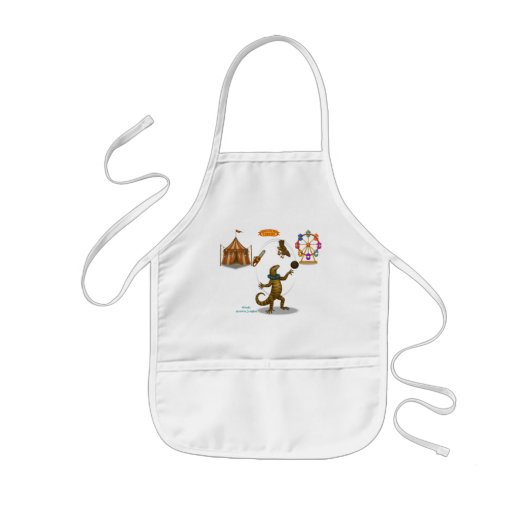 Gordy, goanna juggler 子供用エプロン (正面)