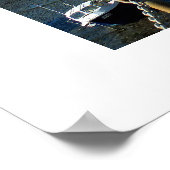 Gorey Jerseyの桟橋と城 ポスター (角)