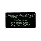 Gorgeous address labels happy holidays ラベル (正面)