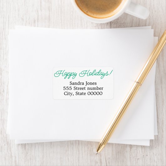 Gorgeous address labels happy holidays ラベル (インサイチュ)