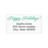 Gorgeous address labels happy holidays ラベル (正面)
