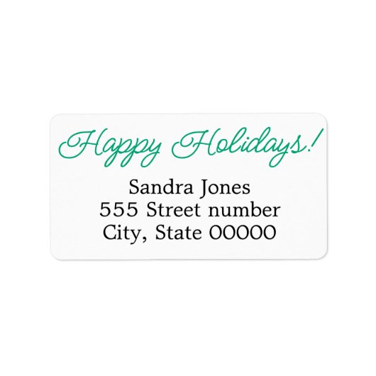 Gorgeous address labels happy holidays ラベル (正面)
