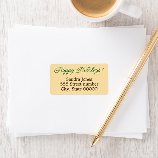 Gorgeous address labels happy holidays ラベル (インサイチュ)