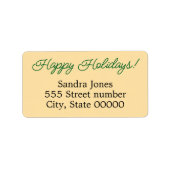 Gorgeous address labels happy holidays ラベル (正面)