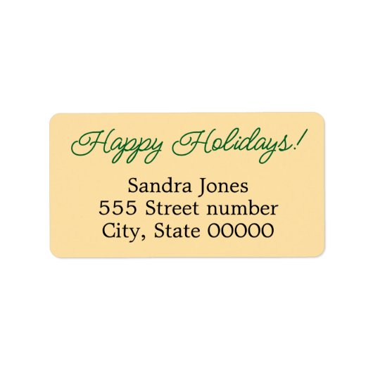 Gorgeous address labels happy holidays ラベル (正面)