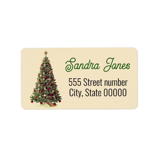 Gorgeous address labels holiday ラベル (正面)