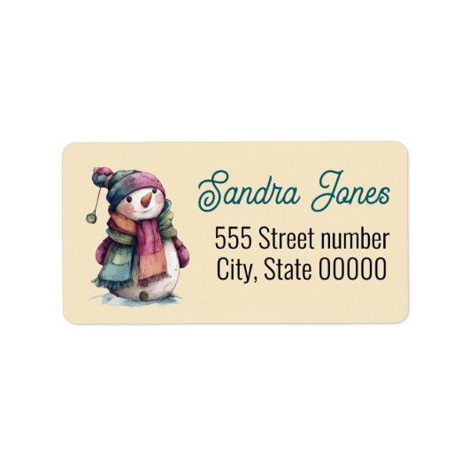Gorgeous address labels holiday ラベル (正面)