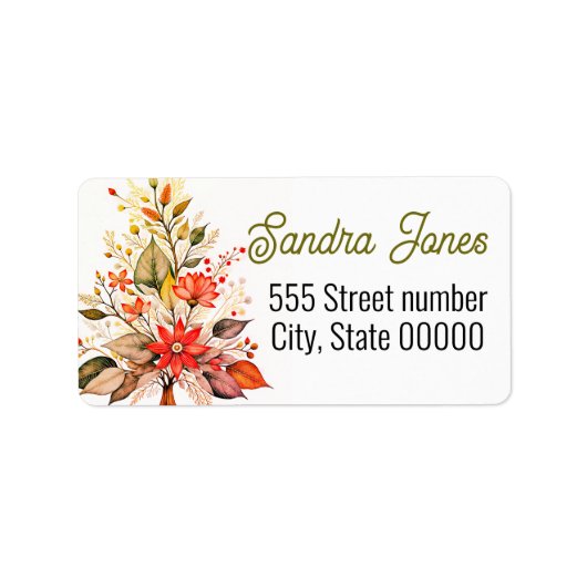 Gorgeous address labels holiday ラベル (正面)
