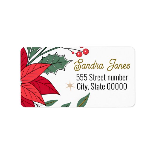 Gorgeous address labels holiday ラベル (正面)