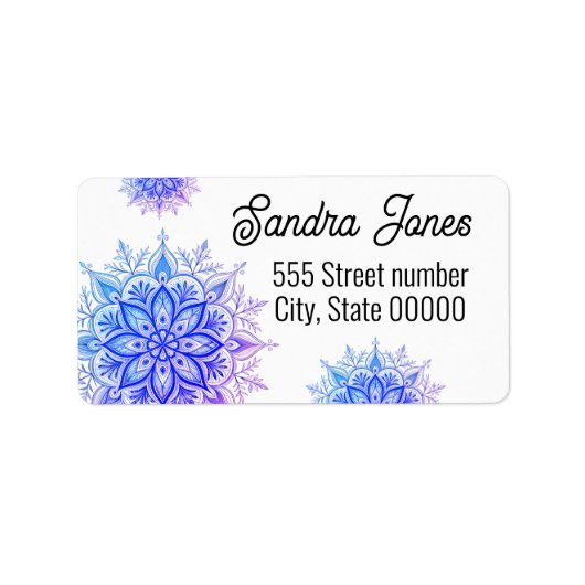 Gorgeous address labels snowflake ラベル (正面)