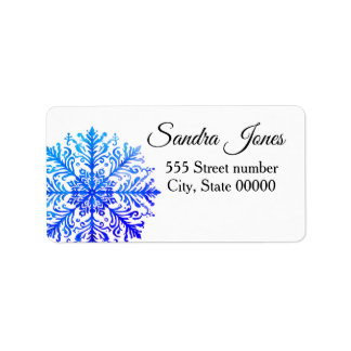 Gorgeous address labels snowflake ラベル