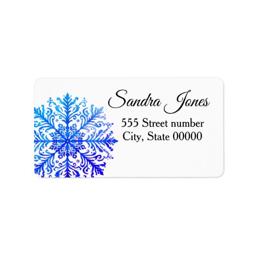 Gorgeous address labels snowflake ラベル (正面)