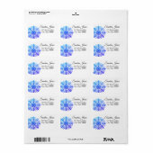 Gorgeous address labels snowflake ラベル (フルシート)