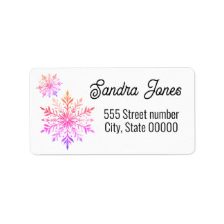 Gorgeous address labels snowflake ラベル