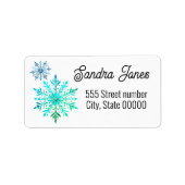Gorgeous address labels snowflake ラベル (正面)