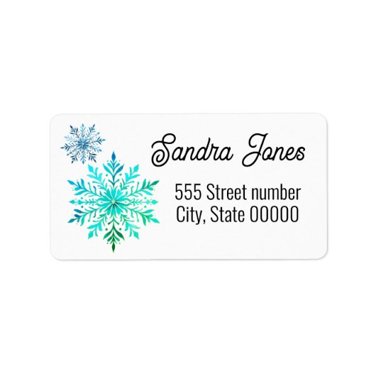 Gorgeous address labels snowflake ラベル (正面)