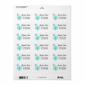 Gorgeous address labels snowflake ラベル (フルシート)