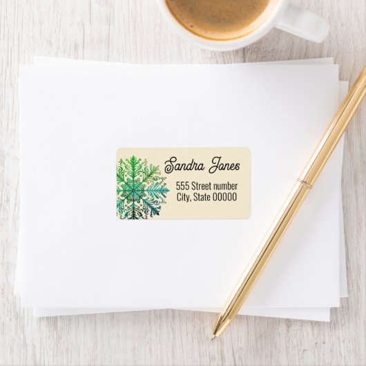 Gorgeous address labels snowflake ラベル (インサイチュ)