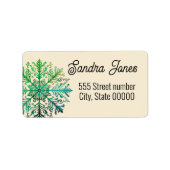Gorgeous address labels snowflake ラベル (正面)