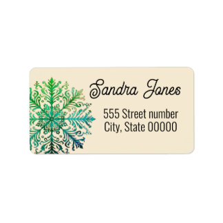 Gorgeous address labels snowflake ラベル
